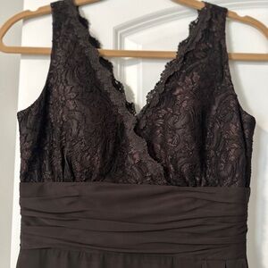 Jessica Howard Lace Trimmed Chocolate Chemise